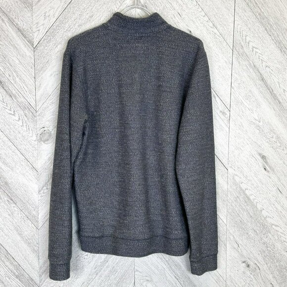 Marine Layer Clayton Sweatshirt Mens Size Small Textured Organic Cotton Blue - Picture 3 of 3